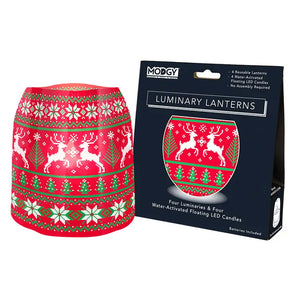 DEER THEY COME- UGLY SWEATER LUMINARY LANTERN