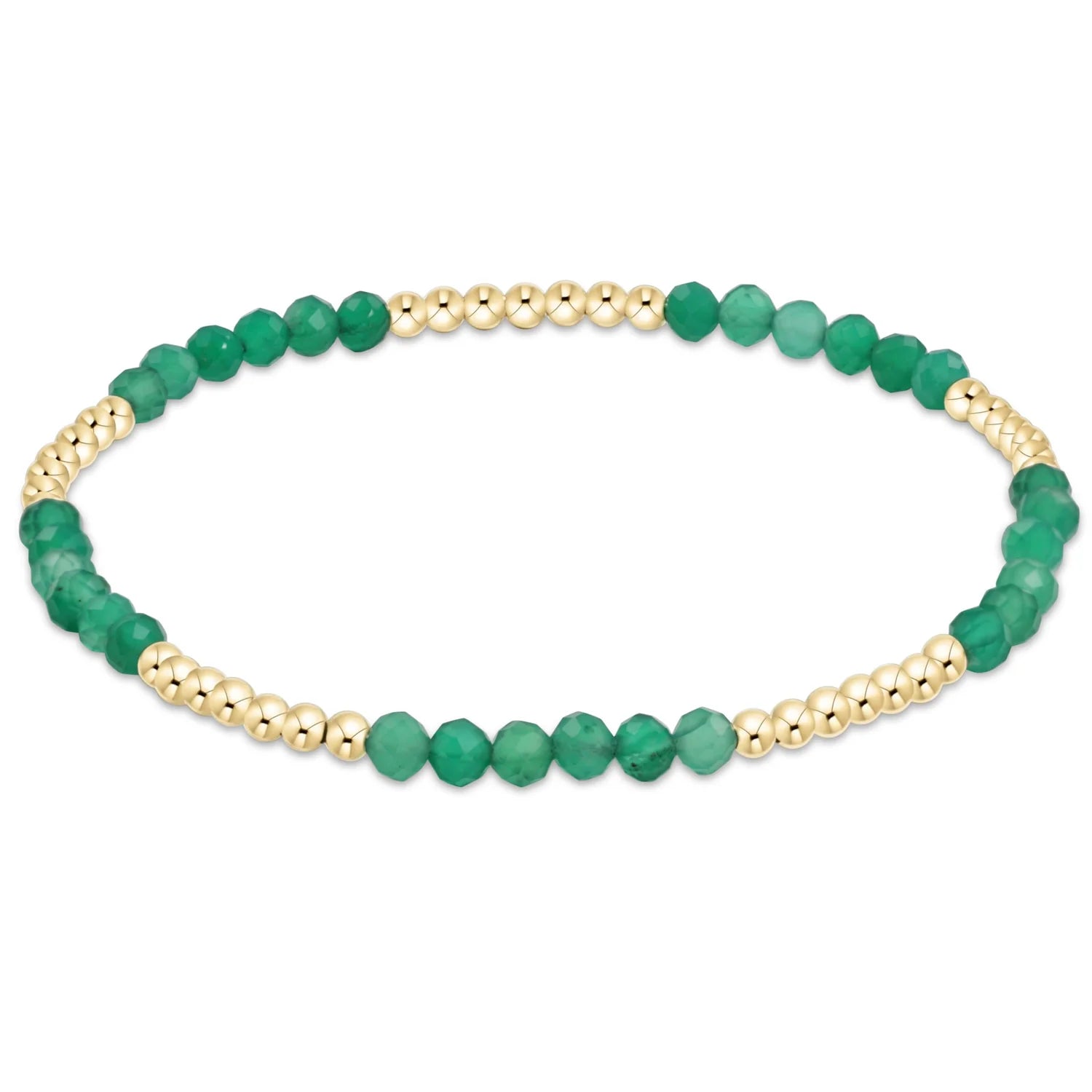 BLISSFUL PATTERN 2.5MM BEAD BRACELET-GREEN ONYX - Molly's! A Chic and Unique Boutique 