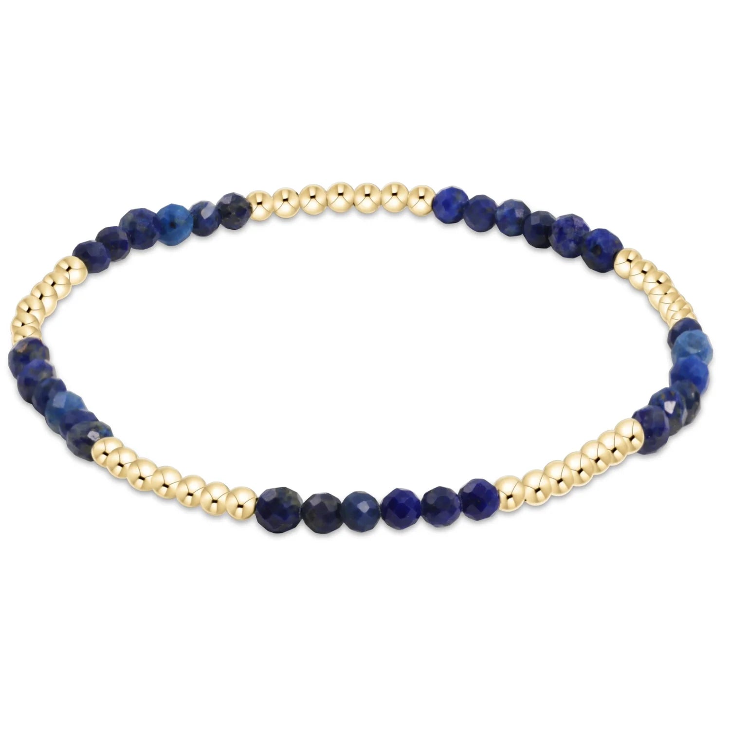 BLISSFUL PATTERN 2.5MM BEAD BRACELET-LAPIS