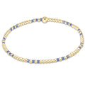 HOPE JOY PATTERN 2MM BEAD BRACELET-BRIGHT BLUE