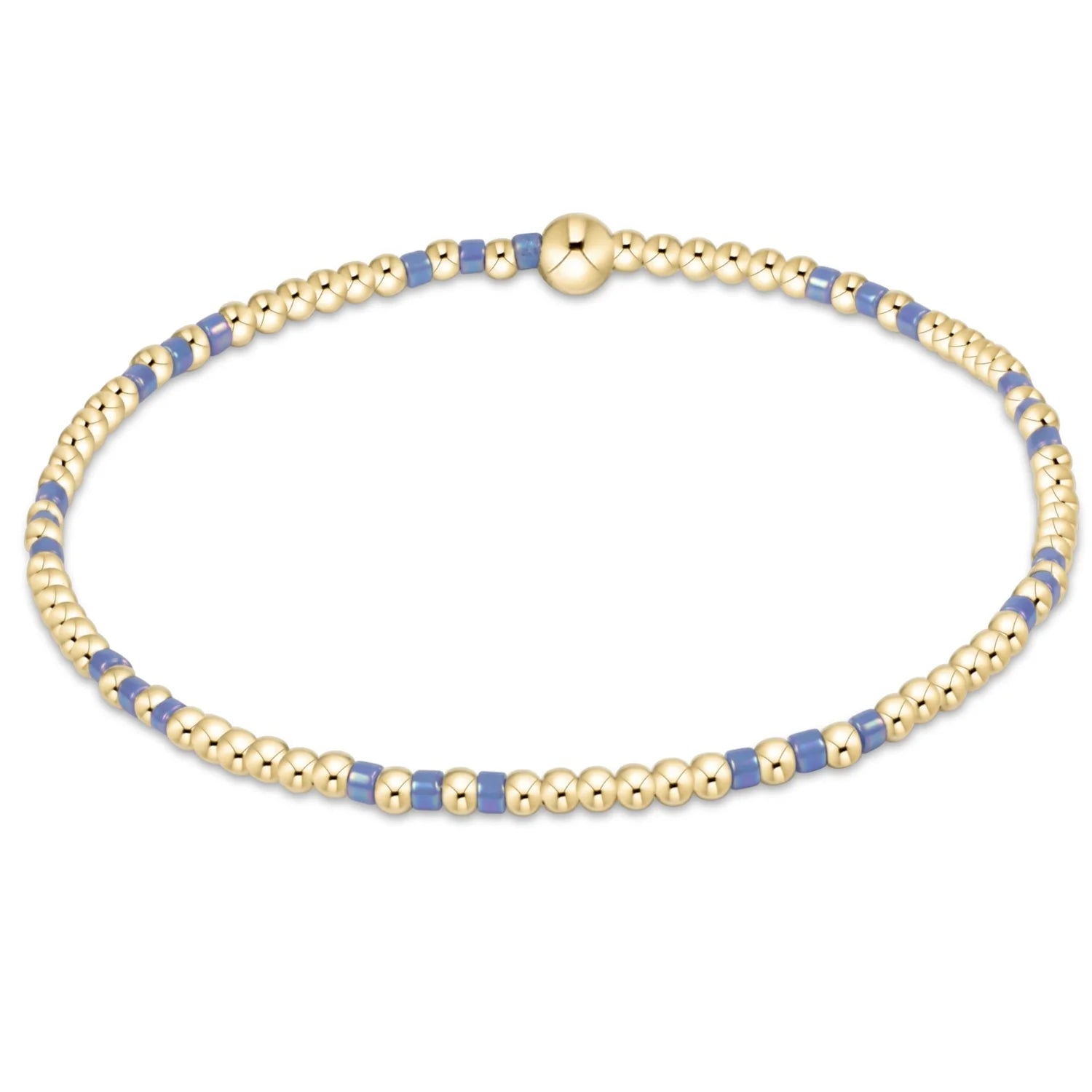 HOPE JOY PATTERN 2MM BEAD BRACELET-BRIGHT BLUE