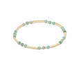 GEMSTONE GOLD JOY PATTERN 3MM BEAD BRACELET - AMAZONITE - Molly's! A Chic and Unique Boutique 