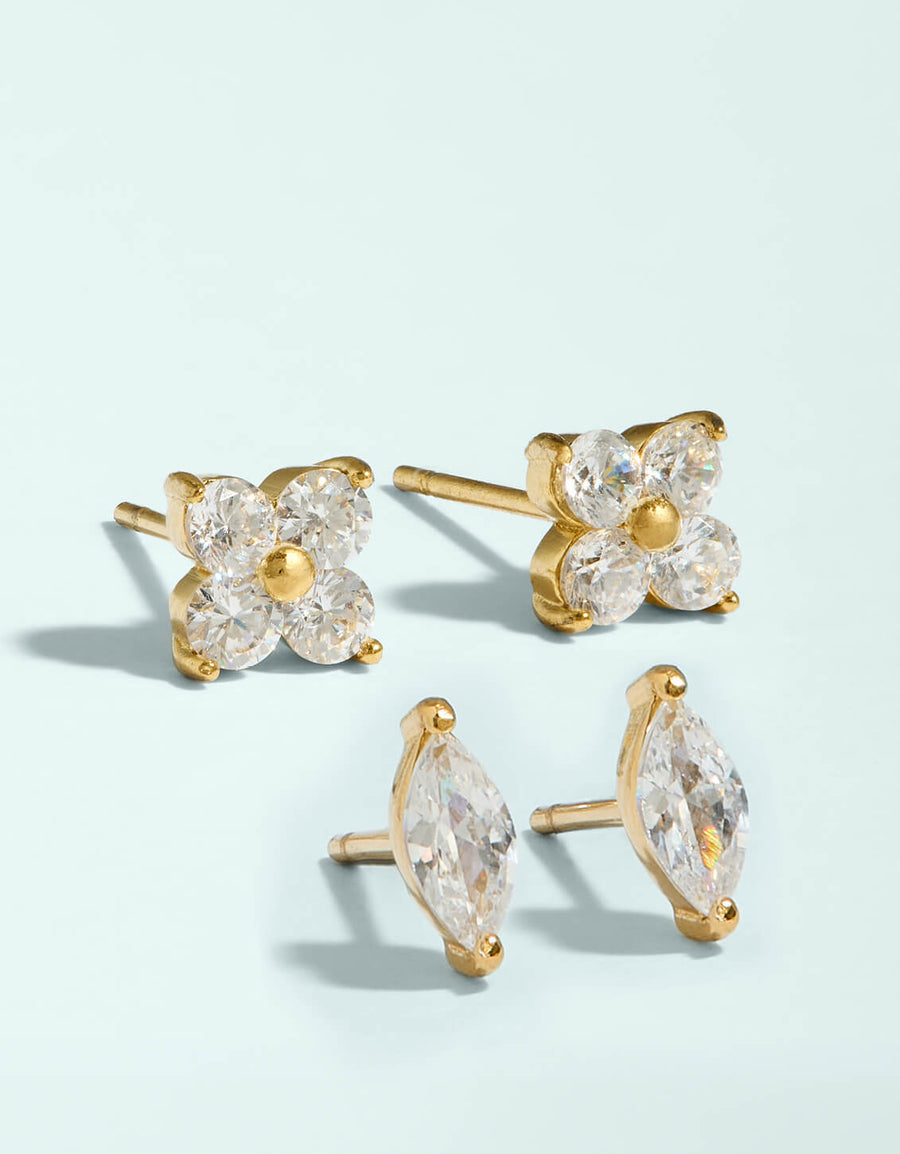 SPARKLY CLOVER STUD EARRINGS SET *PREVIEW* - Molly's! A Chic and Unique Boutique 