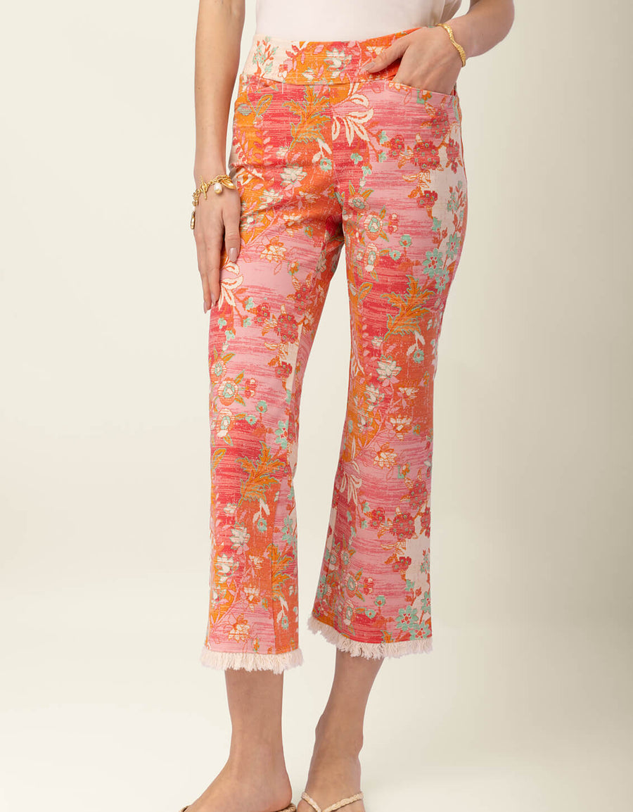 MAREN FRINGE PANT CASTILLO FLORAL ABSTRACT - Molly's! A Chic and Unique Boutique 