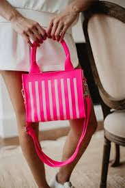 STRIPED STRUCTURED MINI TOTE - Molly's! A Chic and Unique Boutique 