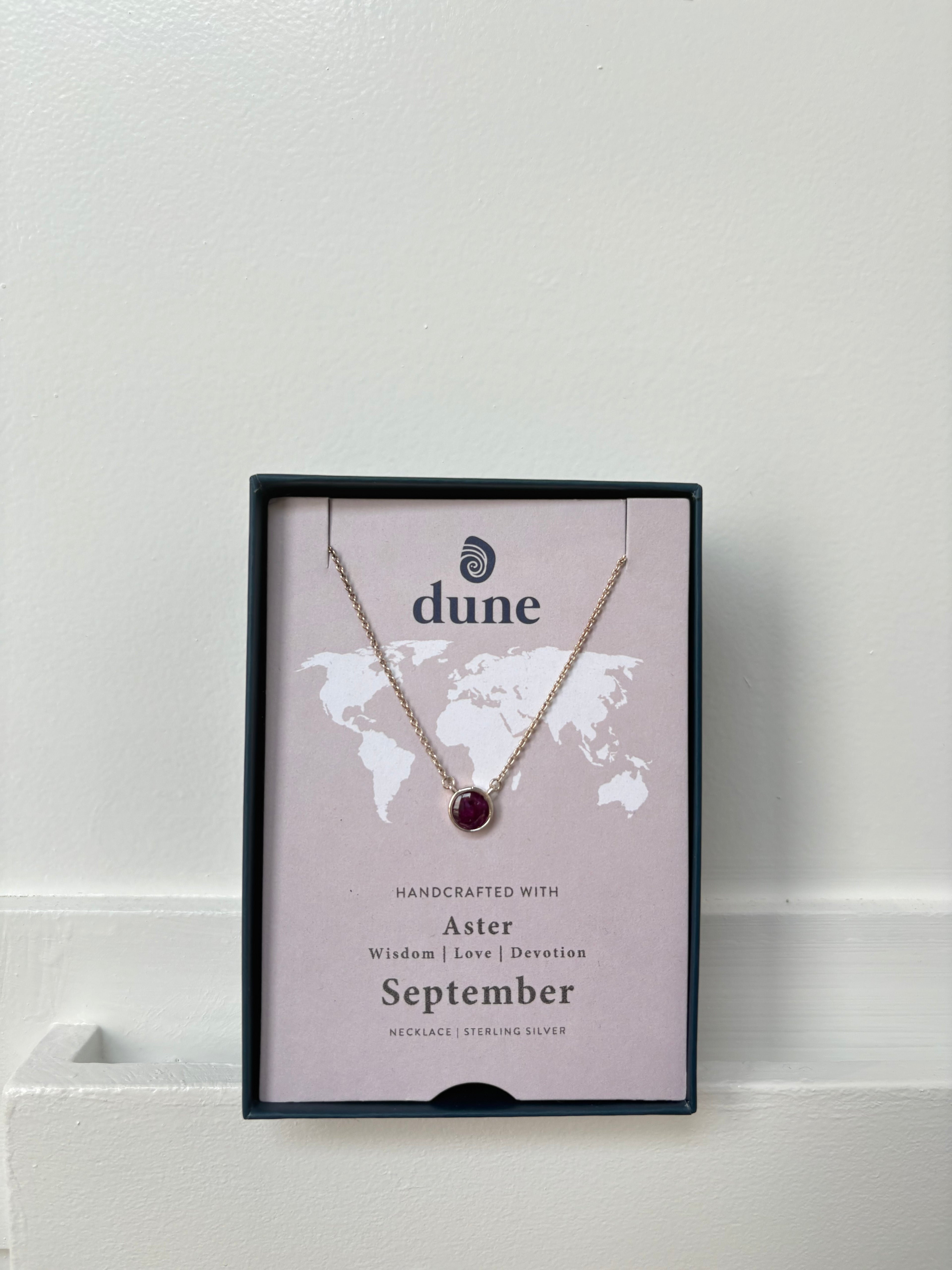 SEPTEMBER BIRTH FLOWER NECKLACE