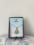 LARGE TEARDROP NECKLACE- TURQUOISE GRADIENT
