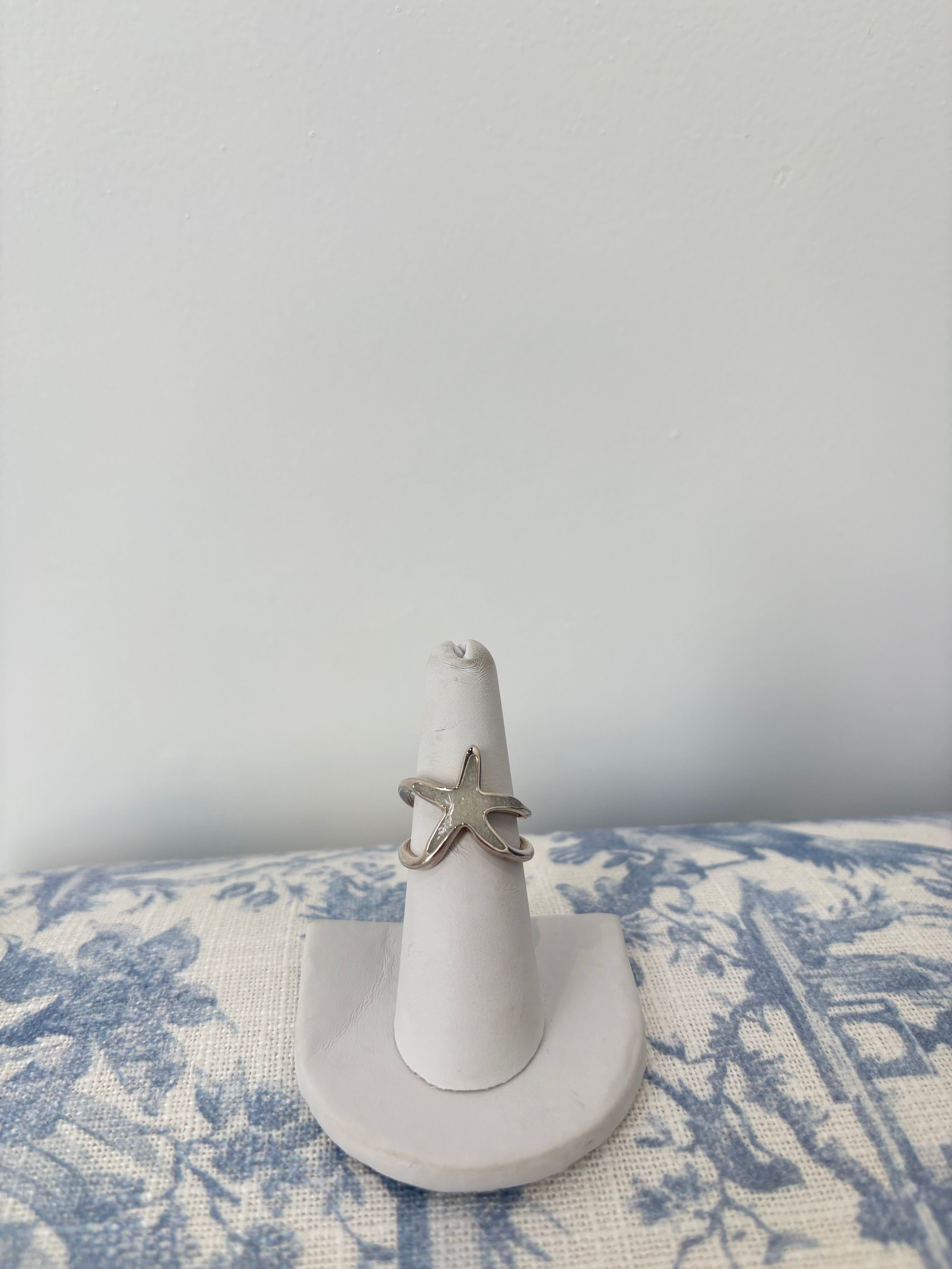 DOUBLE BAND STARFISH RING- 7