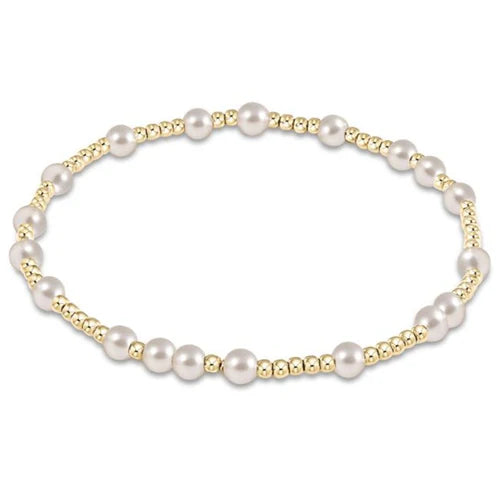 Hope Unwritten 4mm Bead Bracelet - Pearl - Molly's! A Chic and Unique Boutique 