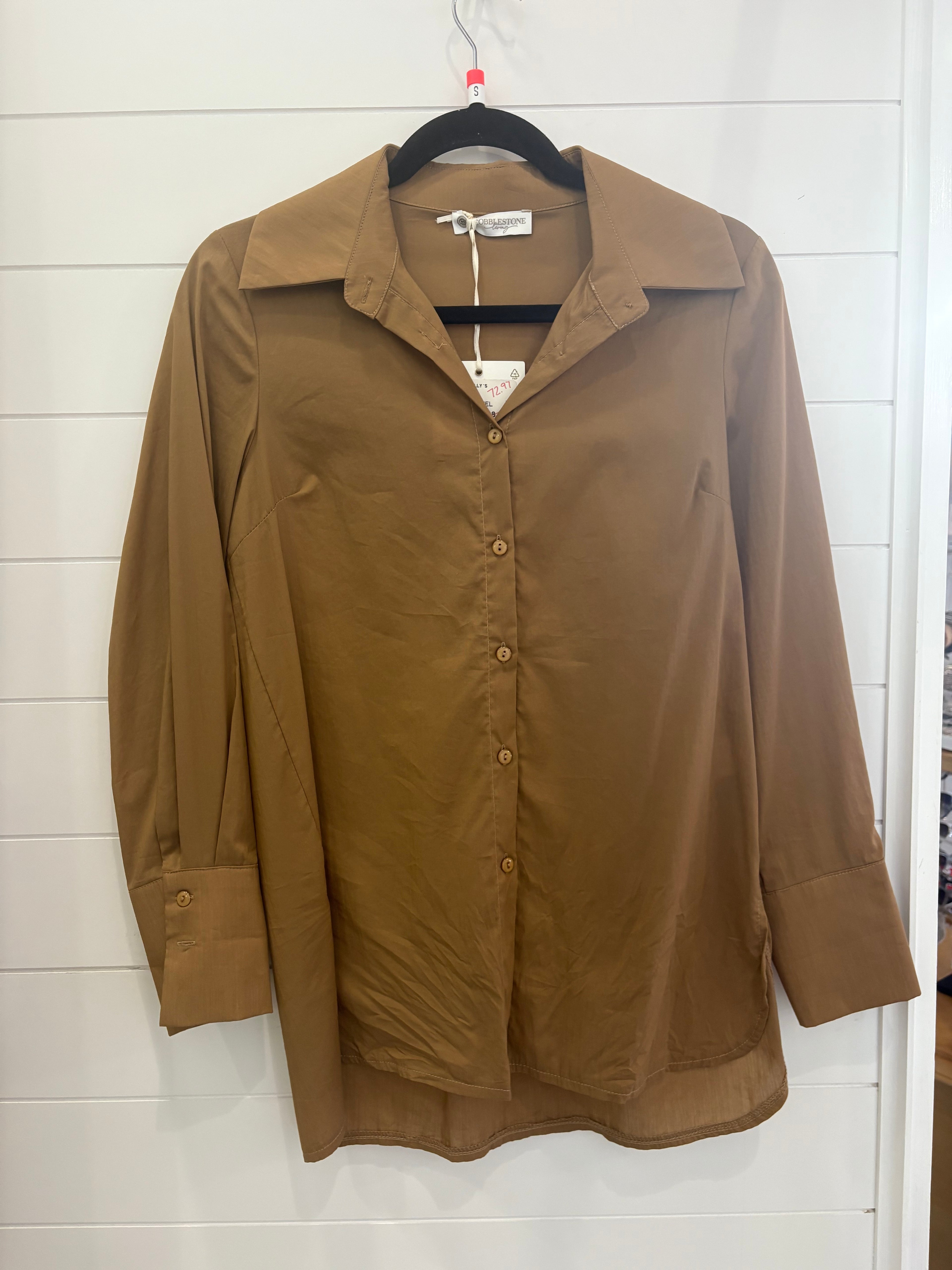 JORDAN SHIRT CAMEL - Molly's! A Chic and Unique Boutique 