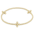 Signature Cross Gold Pattern 2mm - Classic Beaded Signature Cross Gold - 3mm Bead Gold - Molly's! A Chic and Unique Boutique 