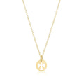 16" Necklace Gold- Guardian Angel Small Gold Disc - Molly's! A Chic and Unique Boutique 