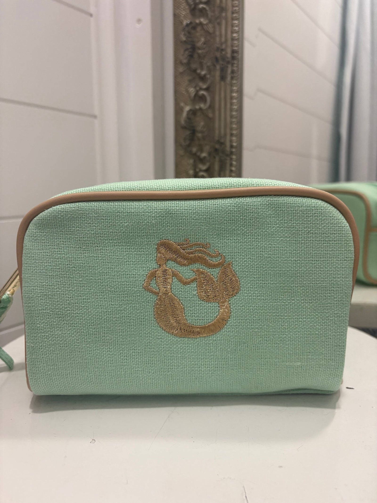 SEAFOAM TRAVEL POUCH MERMAID - Molly's! A Chic and Unique Boutique 