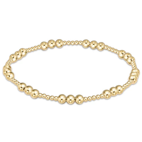Classic Joy Pattern 4mm Bead Bracelet - Gold - Molly's! A Chic and Unique Boutique 