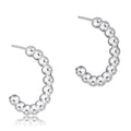 Beaded Classic 1" Post Hoop- 3mm Sterling - Molly's! A Chic and Unique Boutique 
