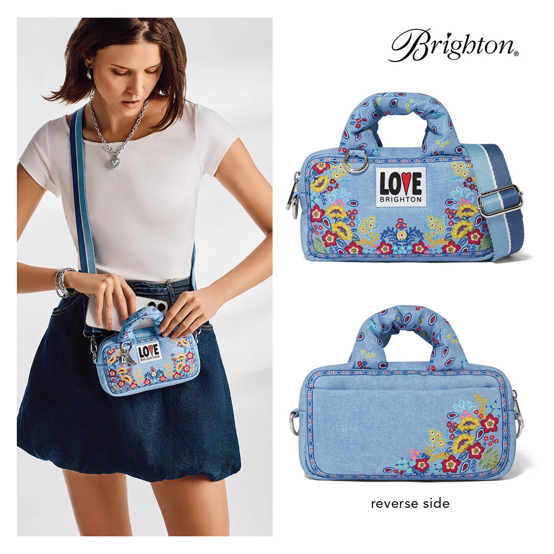 BRIGHTON BANDANA LOVE POUCH CROSSBODY