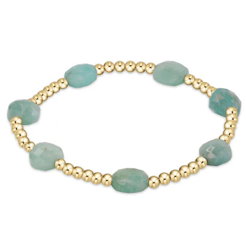 admire gold 3mm bead bracelet - amazonite - Molly's! A Chic and Unique Boutique 