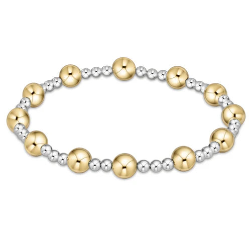 Classic Sincerity Pattern 6mm Bead Bracelet - Gold, Silver, and Mixed Metal - Molly's! A Chic and Unique Boutique 