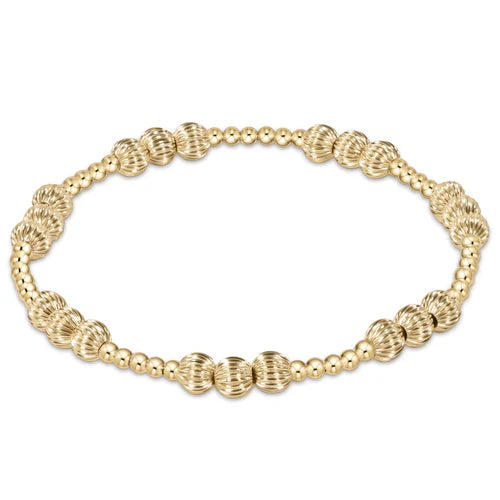 Dignity Joy Pattern 5mm Bead Bracelet - Gold - Molly's! A Chic and Unique Boutique 