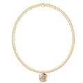 Classic Gold 2mm Bracelet - Reflection Small Charm - 11