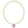 Classic Gold 2mm Bracelet - Reflection Small Charm - 10