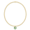 Classic Gold 2mm Bracelet - Reflection Small Charm - 08