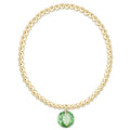 Classic Gold 3mm Bracelet - Reflection Charm - 08