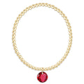 Classic Gold 3mm Bracelet - Reflection Charm - 07