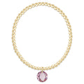 Classic Gold 3mm Bracelet - Reflection Charm - 02