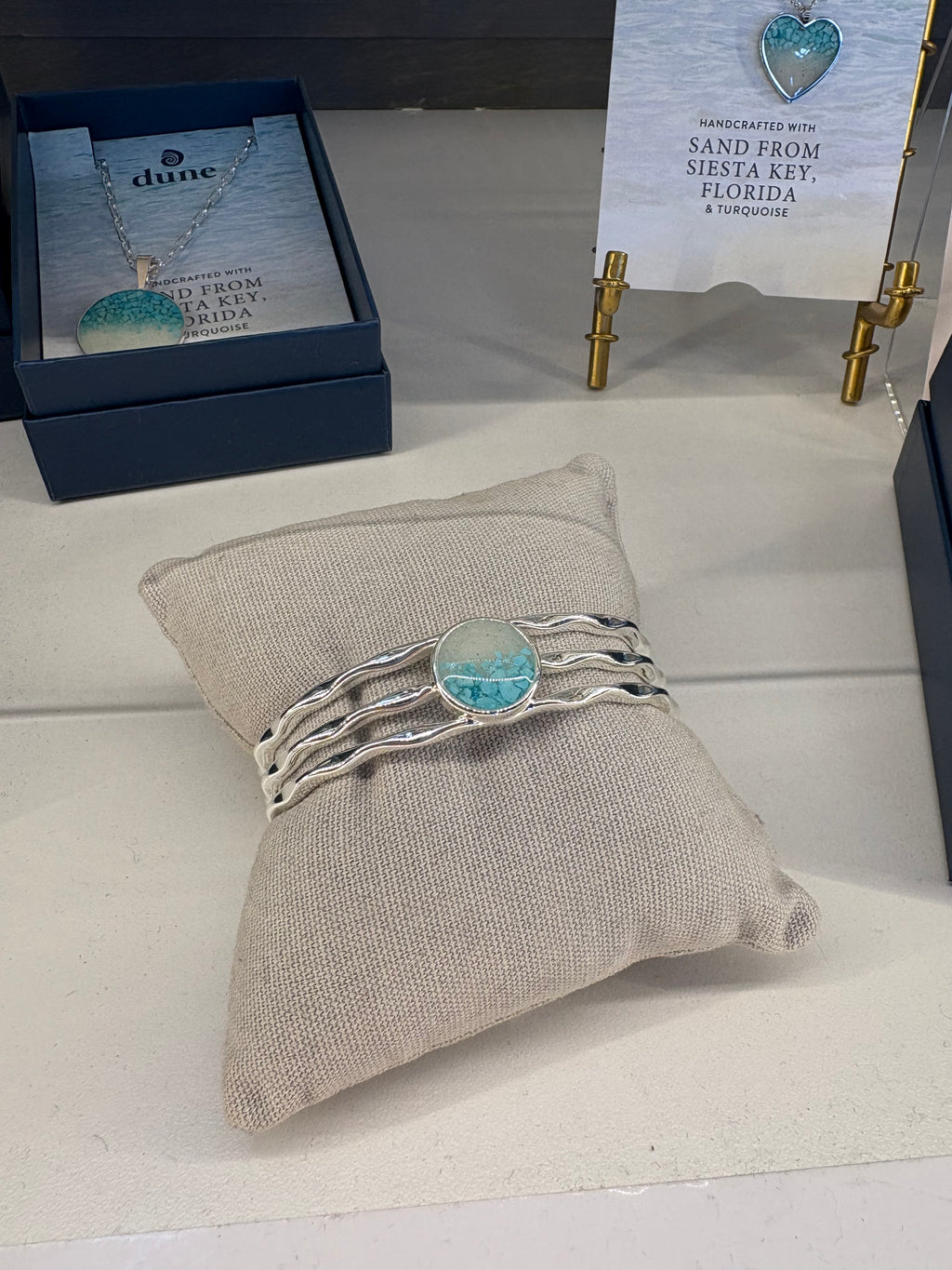 RIPPLE CUFF BRACELET- TURQUOISE GRADIENT - Molly's! A Chic and Unique Boutique 