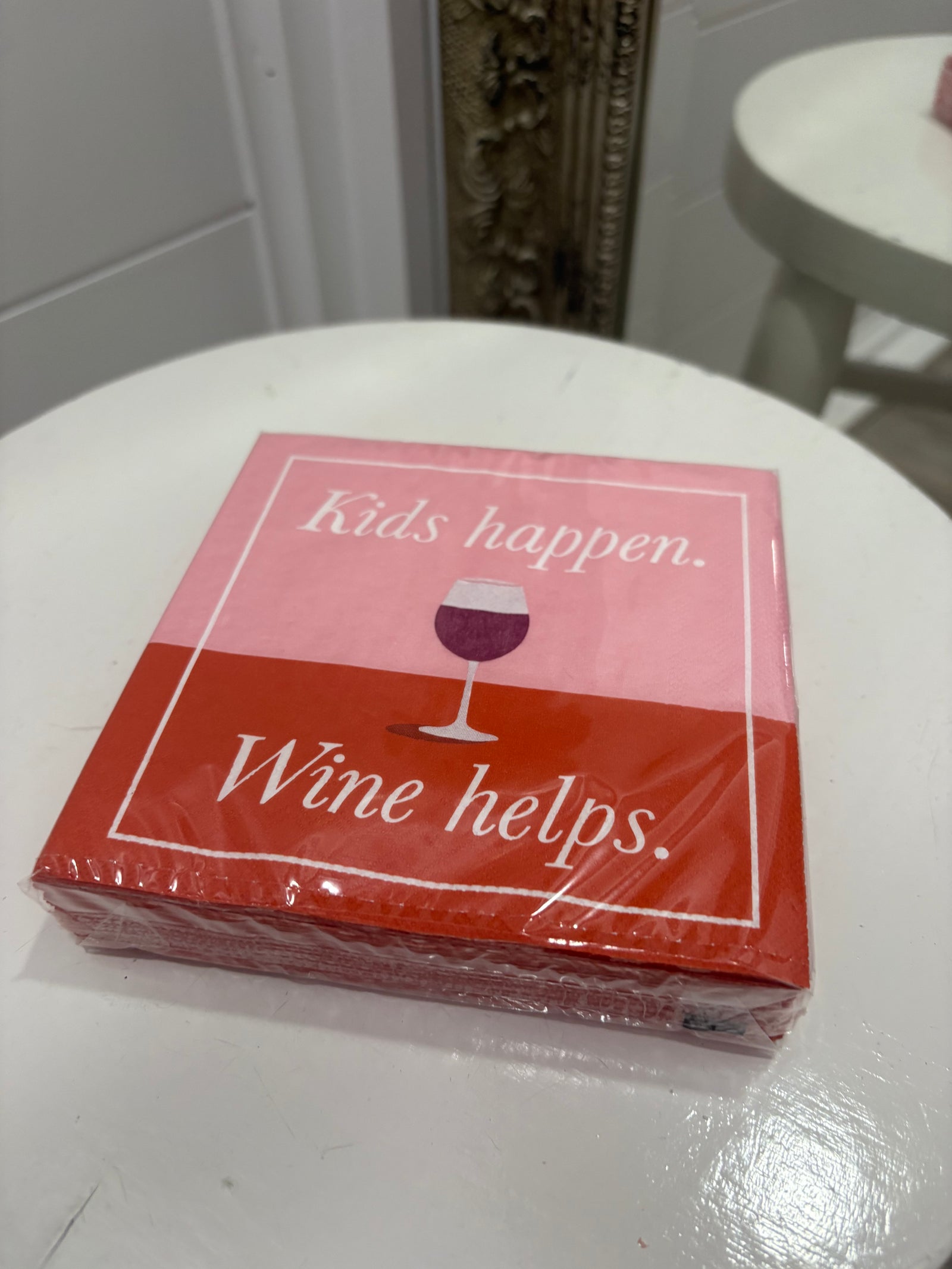 KIDS HAPPEN WINE HELPS NAPKINS - Molly's! A Chic and Unique Boutique 