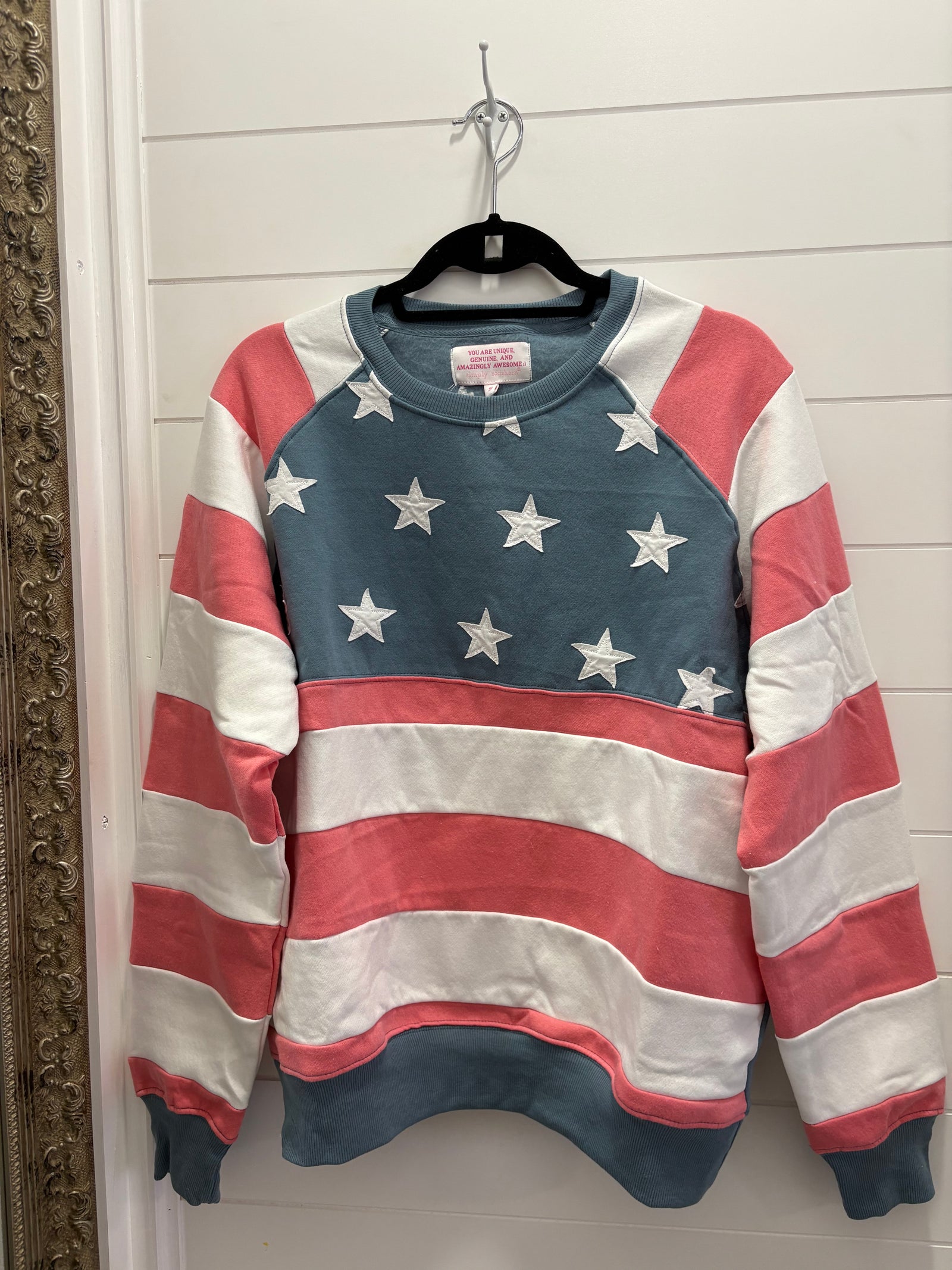 USA PATCH CREWNECK - Molly's! A Chic and Unique Boutique 