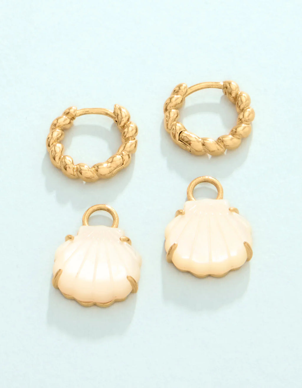 CARVED SHELL HOOP EARRING - Molly's! A Chic and Unique Boutique 