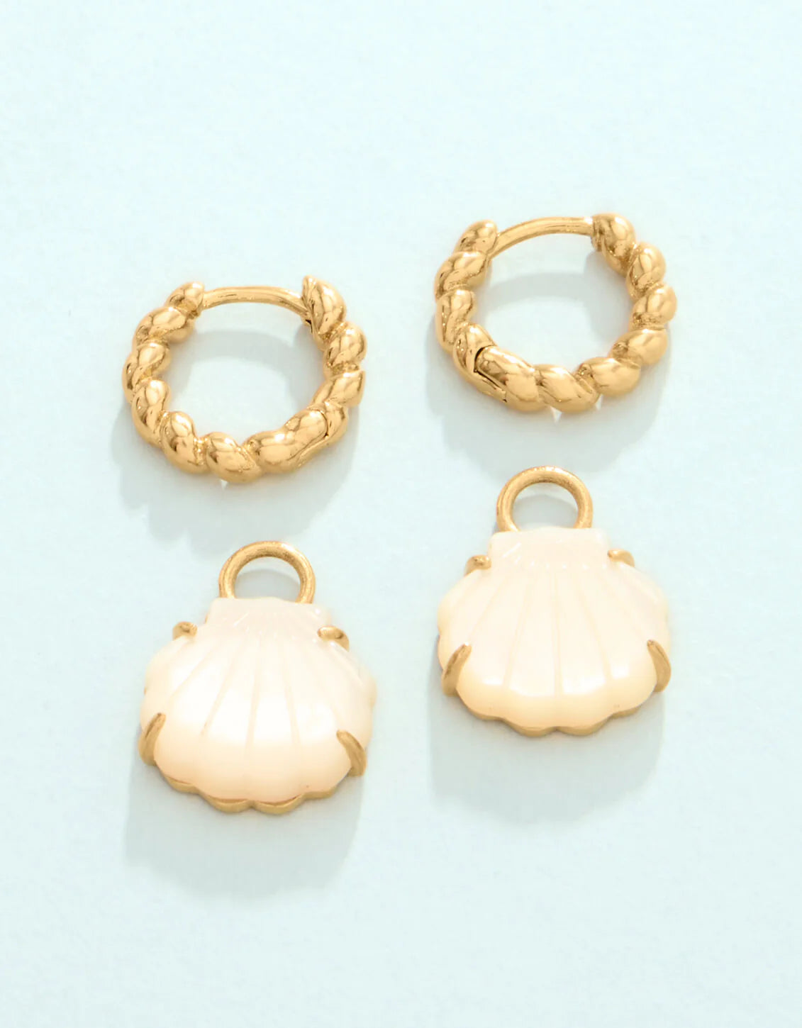 CARVED SHELL HOOP EARRING - Molly's! A Chic and Unique Boutique 