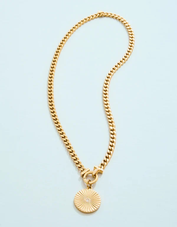 Radiant Medallion Charm Necklace 17"