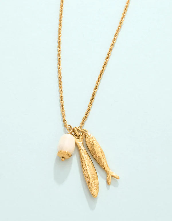SARDINES NECKLACE 18" GOLD - Molly's! A Chic and Unique Boutique 