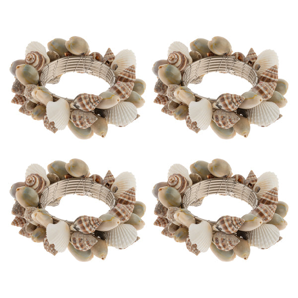 SEASHELL NAPKIN RINGS S/4 - Molly's! A Chic and Unique Boutique 