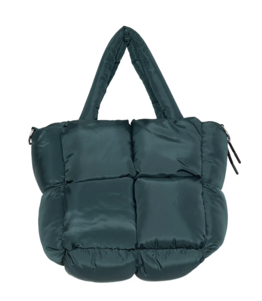 KATYDID FOREST GREEN MINI PUFFER TOTE BAG *PREVIEW* - Molly's! A Chic and Unique Boutique 