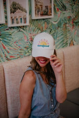 SUNKISSED FOAM TRUCKER HAT- WHITE - Molly's! A Chic and Unique Boutique 