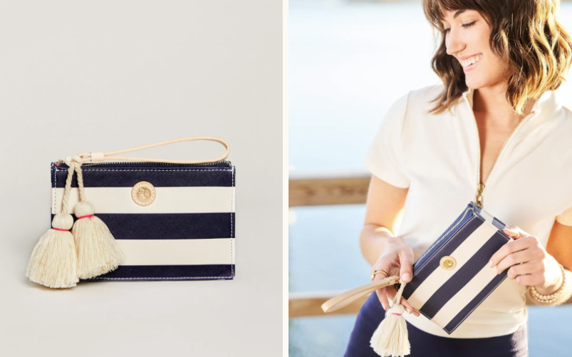 EMMY WRISTLET NAVY STRIPE - Molly's! A Chic and Unique Boutique 
