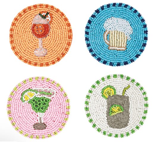 MARGARITA SET OF BEADED BAR SET COASTERS - Molly's! A Chic and Unique Boutique 