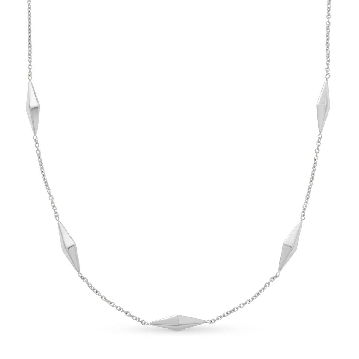 Rivet Choker Necklace Silver