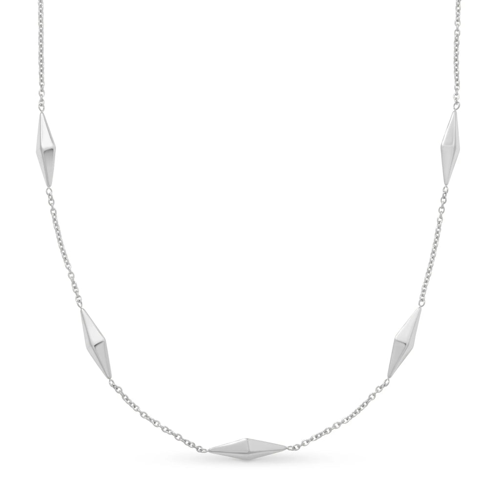 Rivet Choker Necklace Silver