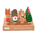 MUDPIE CHRISTMAS LIGHT-UP BOTTLE STOPPERS