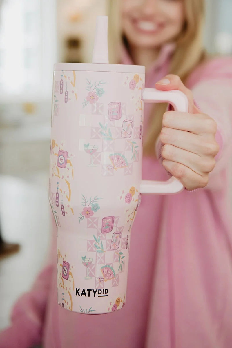 Mahjong Flip Top Tumbler