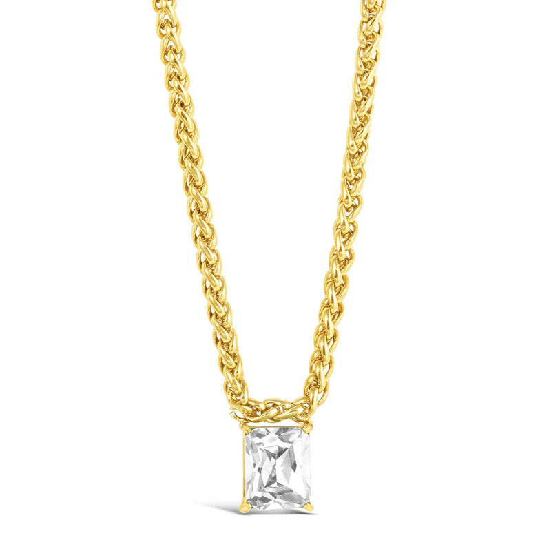 CUT GEMSTONE NECKLACE GOLD - Molly's! A Chic and Unique Boutique 