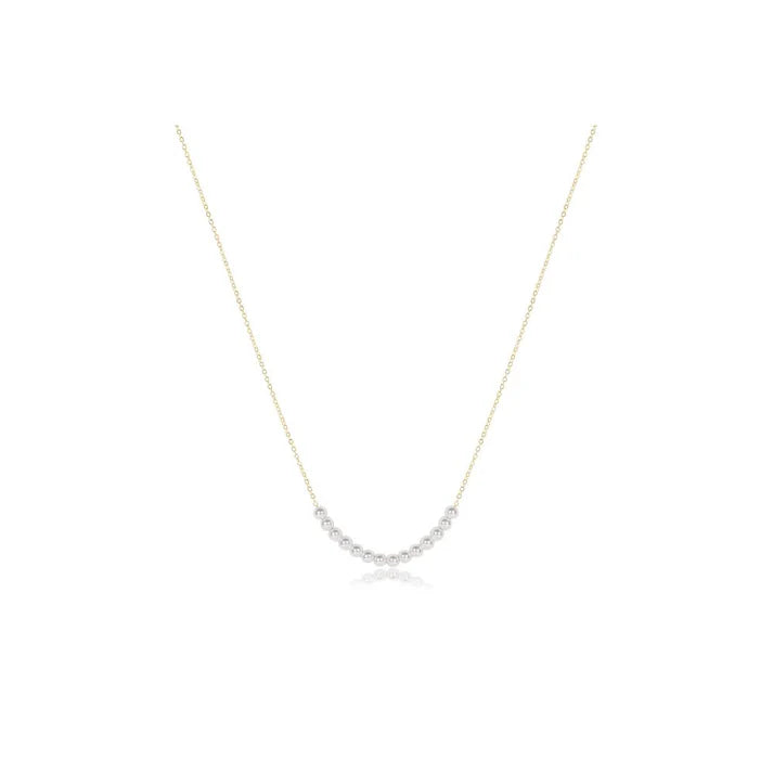 16" Necklace Gold- Classic Beaded Bliss- 4mm Pearl - Molly's! A Chic and Unique Boutique 