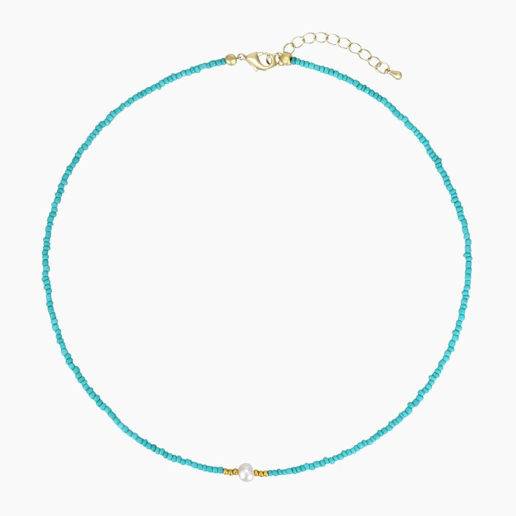 SERENE PEARL NECKLACE- TURQUOISE - Molly's! A Chic and Unique Boutique 