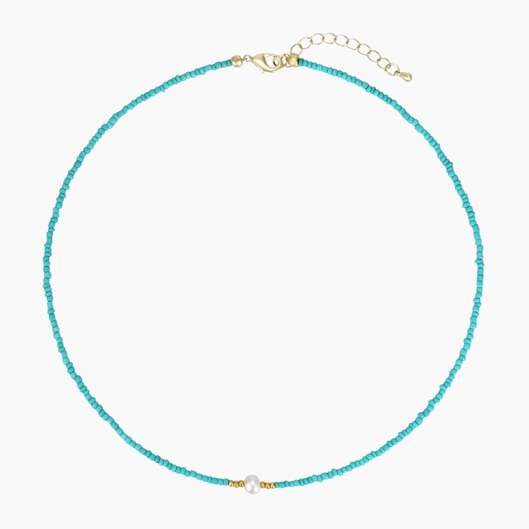 SERENE PEARL NECKLACE- TURQUOISE - Molly's! A Chic and Unique Boutique 