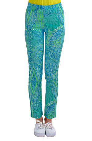 GRIPELESS PULL ON PANTS GRAND BAZAAR- TURQUOISE - Molly's! A Chic and Unique Boutique 